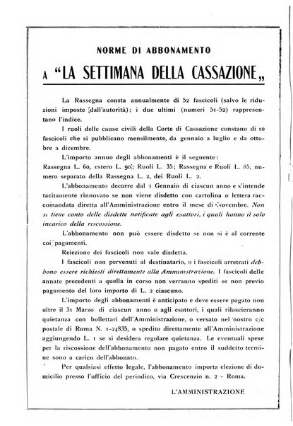 La settimana della Cassazione settimanale di giurisprudenza, legislazione, vita forense