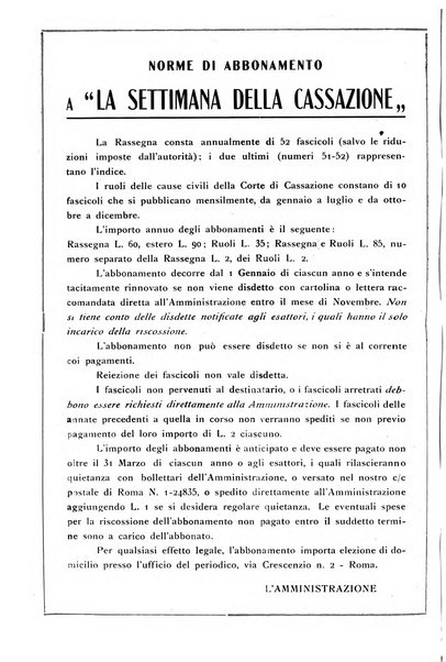 La settimana della Cassazione settimanale di giurisprudenza, legislazione, vita forense