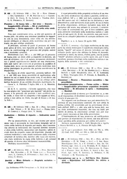 La settimana della Cassazione settimanale di giurisprudenza, legislazione, vita forense