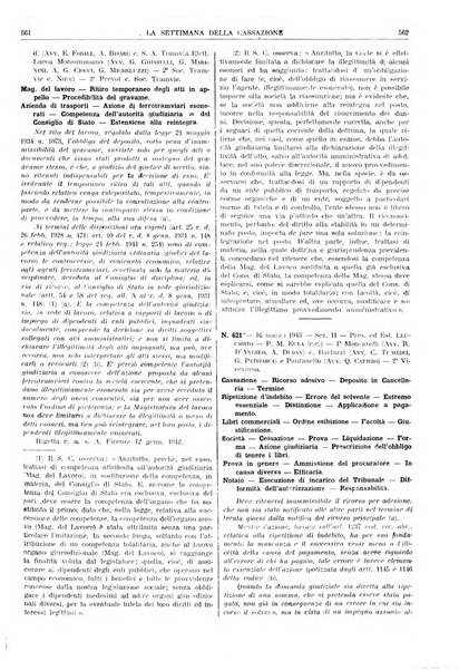 La settimana della Cassazione settimanale di giurisprudenza, legislazione, vita forense