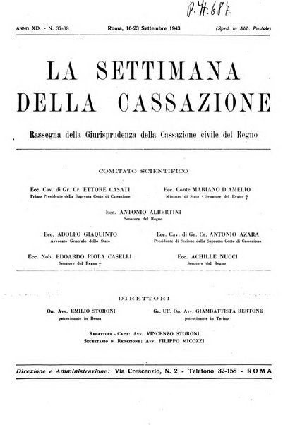 La settimana della Cassazione settimanale di giurisprudenza, legislazione, vita forense