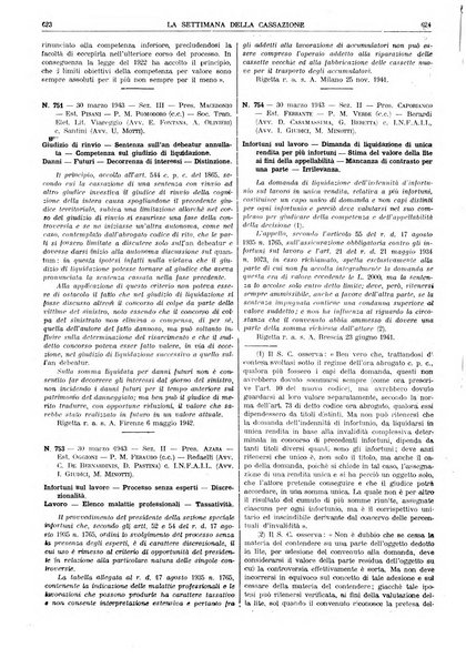 La settimana della Cassazione settimanale di giurisprudenza, legislazione, vita forense