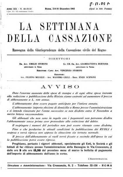 La settimana della Cassazione settimanale di giurisprudenza, legislazione, vita forense