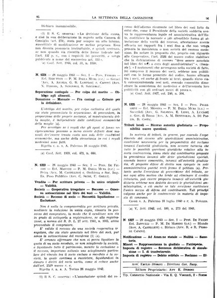 La settimana della Cassazione settimanale di giurisprudenza, legislazione, vita forense