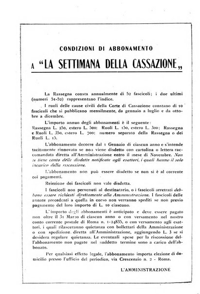 La settimana della Cassazione settimanale di giurisprudenza, legislazione, vita forense