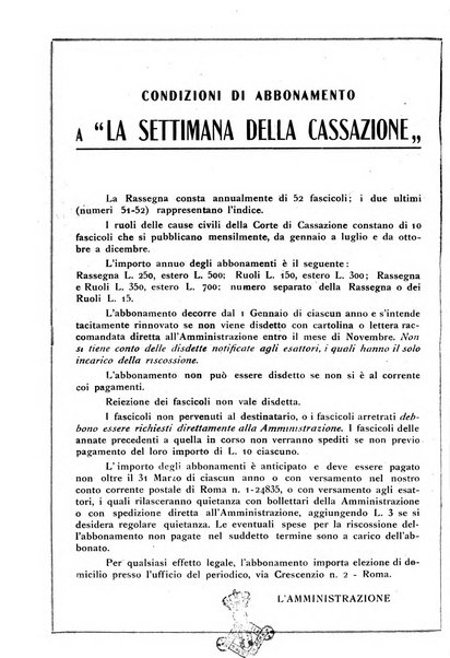 La settimana della Cassazione settimanale di giurisprudenza, legislazione, vita forense