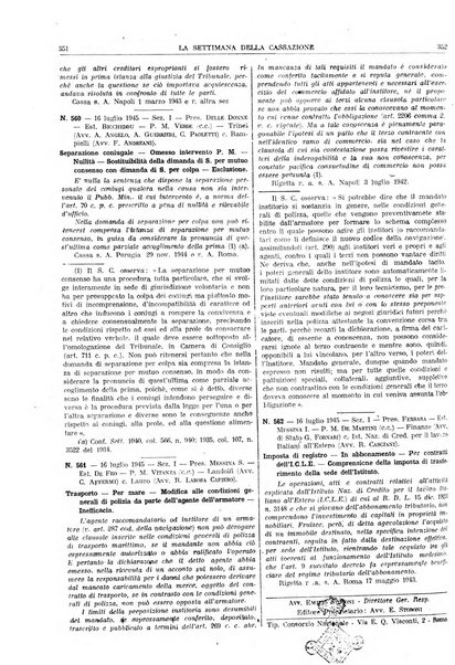 La settimana della Cassazione settimanale di giurisprudenza, legislazione, vita forense