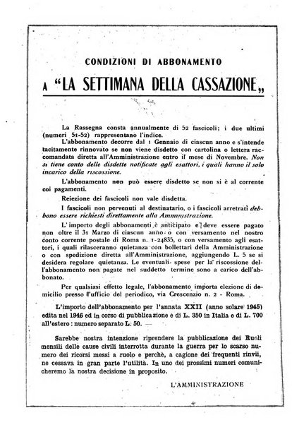 La settimana della Cassazione settimanale di giurisprudenza, legislazione, vita forense