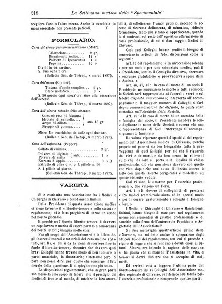 La settimana medica de Lo sperimentale organo dell'Accademia medico-fisica fiorentina