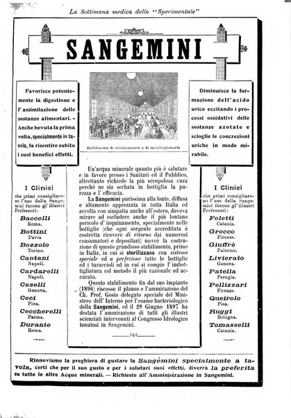 La settimana medica de Lo sperimentale organo dell'Accademia medico-fisica fiorentina