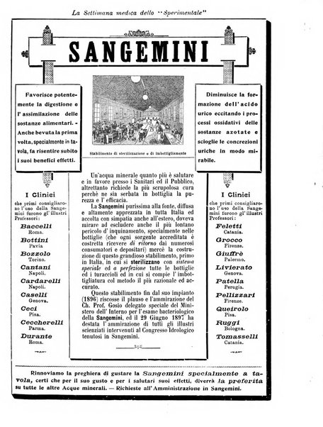 La settimana medica de Lo sperimentale organo dell'Accademia medico-fisica fiorentina