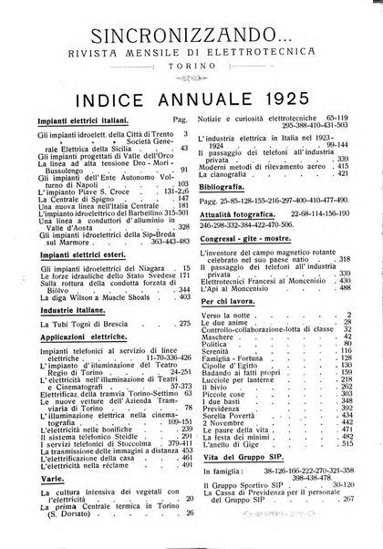 Sincronizzando rivista mensile di elettricita e varieta