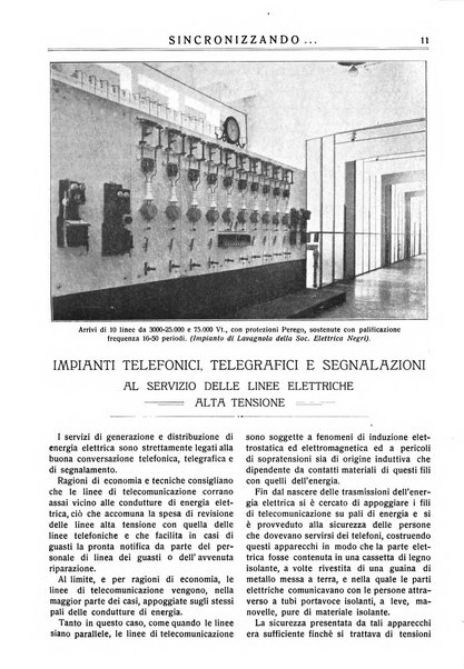 Sincronizzando rivista mensile di elettricita e varieta