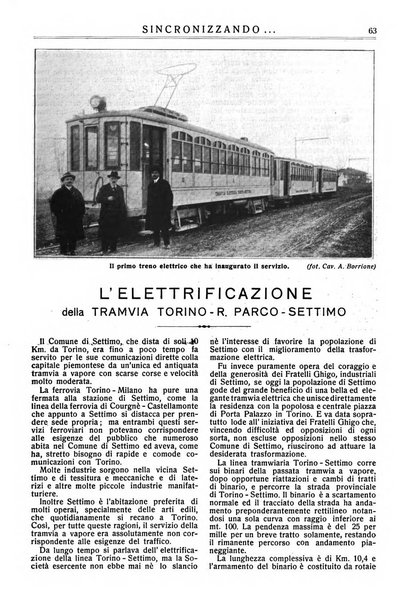 Sincronizzando rivista mensile di elettricita e varieta