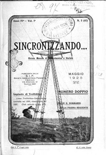 Sincronizzando rivista mensile di elettricita e varieta