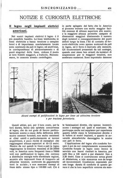 Sincronizzando rivista mensile di elettricita e varieta