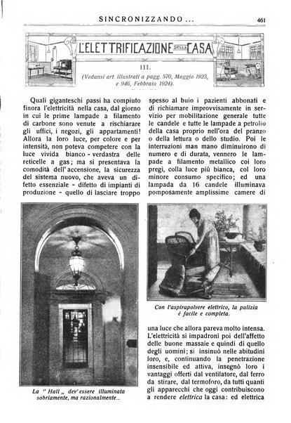 Sincronizzando rivista mensile di elettricita e varieta