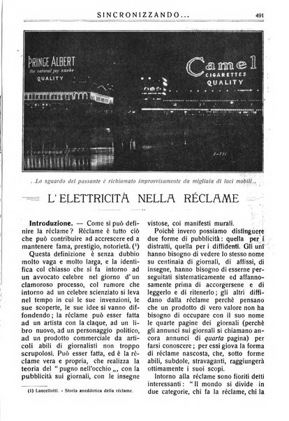 Sincronizzando rivista mensile di elettricita e varieta