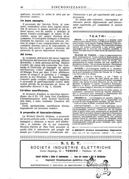 Sincronizzando rivista mensile di elettricita e varieta