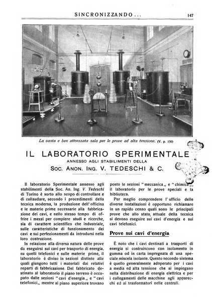 Sincronizzando rivista mensile di elettricita e varieta