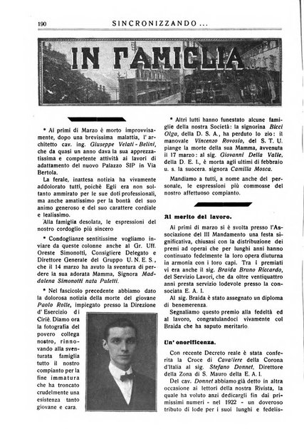 Sincronizzando rivista mensile di elettricita e varieta