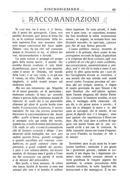 Sincronizzando rivista mensile di elettricita e varieta