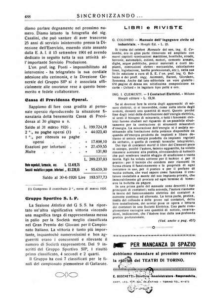 Sincronizzando rivista mensile di elettricita e varieta