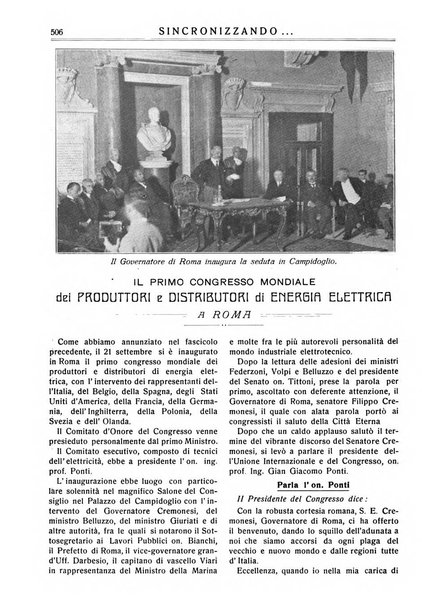 Sincronizzando rivista mensile di elettricita e varieta