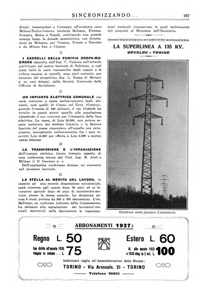 Sincronizzando rivista mensile di elettricita e varieta