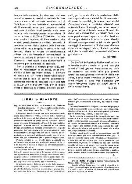 Sincronizzando rivista mensile di elettricita e varieta