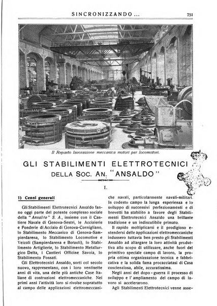 Sincronizzando rivista mensile di elettricita e varieta