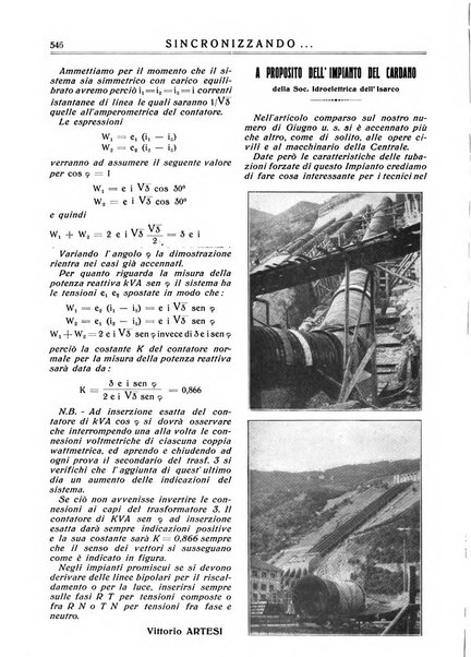 Sincronizzando rivista mensile di elettricita e varieta