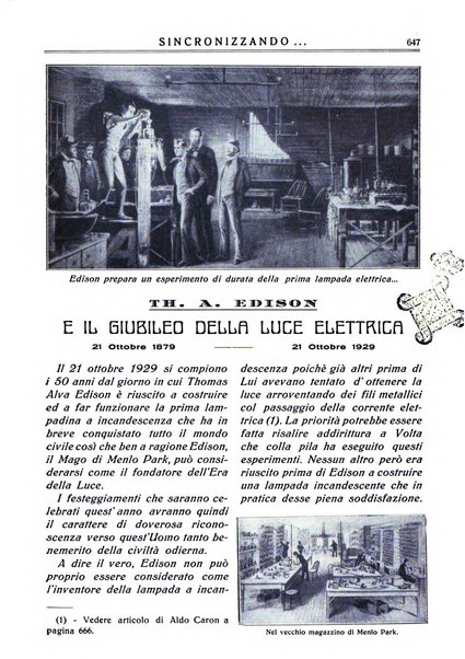 Sincronizzando rivista mensile di elettricita e varieta