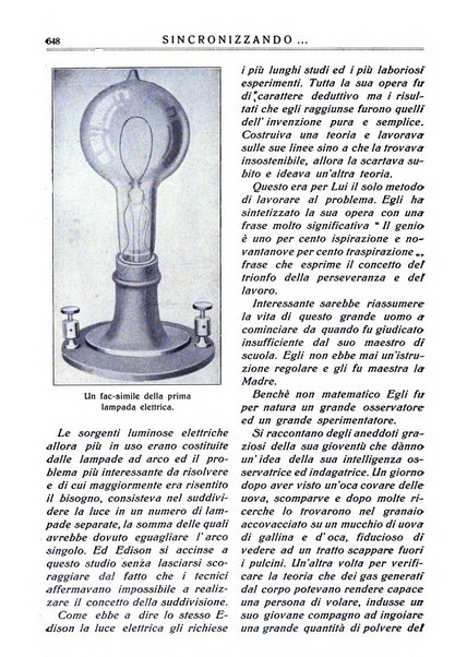 Sincronizzando rivista mensile di elettricita e varieta