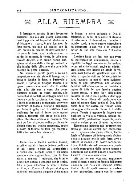 Sincronizzando rivista mensile di elettricita e varieta