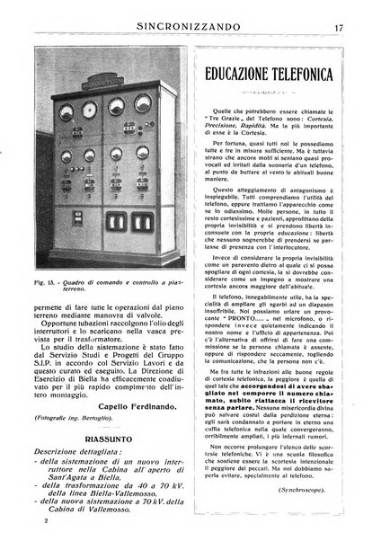 Sincronizzando rivista mensile di elettricita e varieta