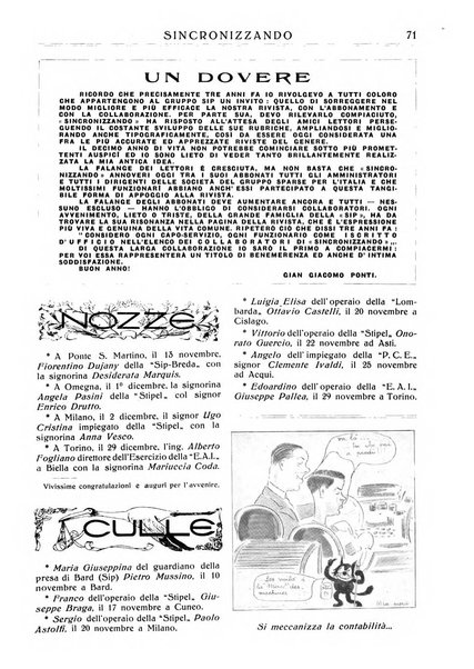 Sincronizzando rivista mensile di elettricita e varieta