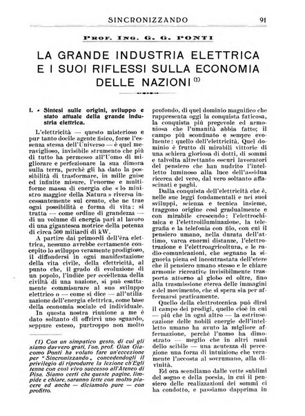 Sincronizzando rivista mensile di elettricita e varieta