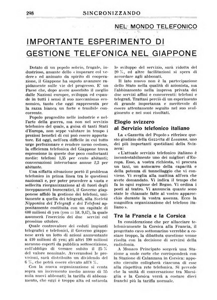 Sincronizzando rivista mensile di elettricita e varieta