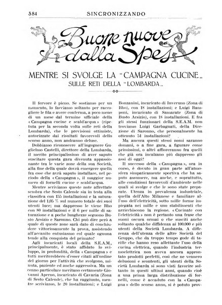 Sincronizzando rivista mensile di elettricita e varieta