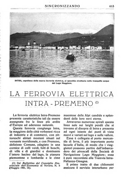 Sincronizzando rivista mensile di elettricita e varieta