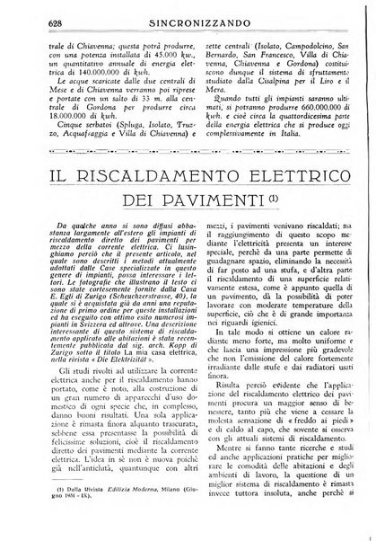 Sincronizzando rivista mensile di elettricita e varieta