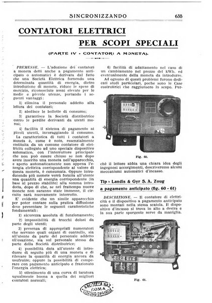 Sincronizzando rivista mensile di elettricita e varieta