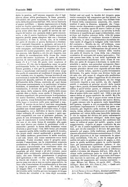 Sinossi giuridica compendio ordinato di giurisprudenza, scienza e bibliografia ...