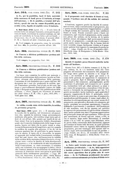 Sinossi giuridica compendio ordinato di giurisprudenza, scienza e bibliografia ...