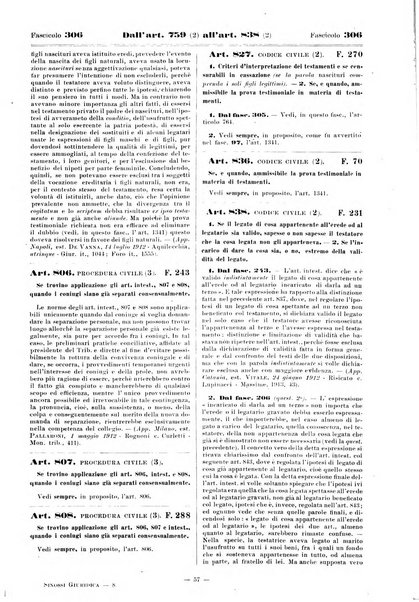 Sinossi giuridica compendio ordinato di giurisprudenza, scienza e bibliografia ...