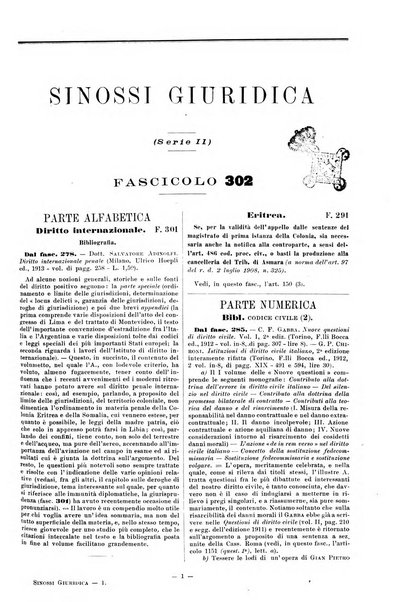 Sinossi giuridica compendio ordinato di giurisprudenza, scienza e bibliografia ...