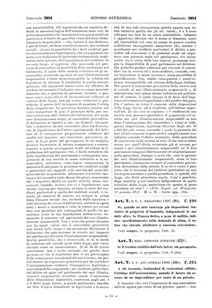 Sinossi giuridica compendio ordinato di giurisprudenza, scienza e bibliografia ...