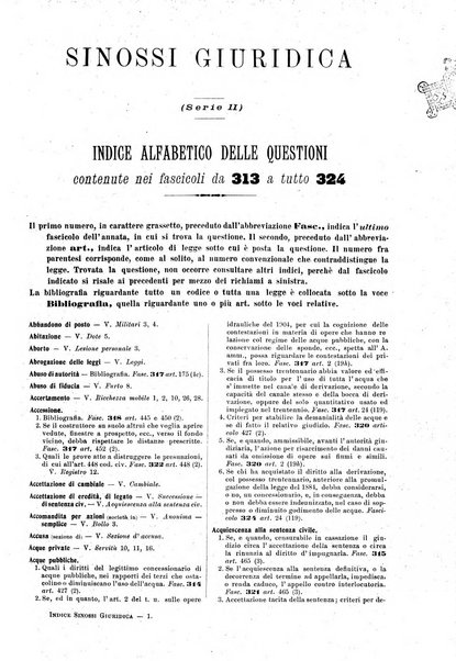 Sinossi giuridica compendio ordinato di giurisprudenza, scienza e bibliografia ...