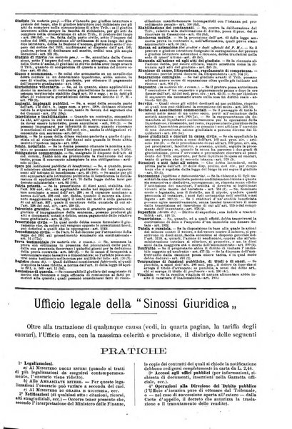 Sinossi giuridica compendio ordinato di giurisprudenza, scienza e bibliografia ...